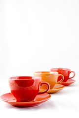 cup and saucer isolated on white background..
