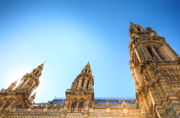 Fototapeta premium Old castle towers. HDR image.