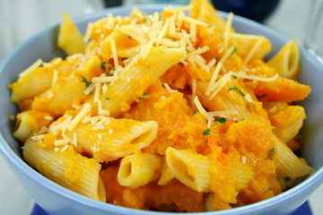 Creamy roasted butternut pumpkin penne pasta