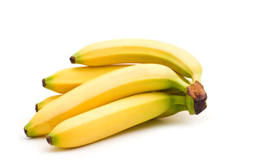 fresh banana on white background