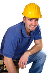 fine image of isolated portrait of handyman