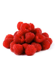 Raspberries isolated on a white background