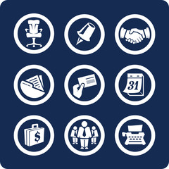Business and Office 9 vector icons (set 5, part 2)