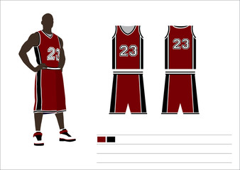 Basketball player red