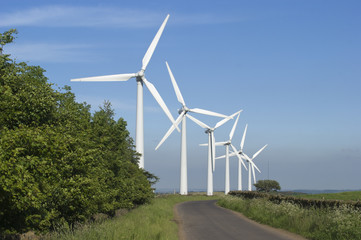 Wind Turbines on the Yorkshire Moors England