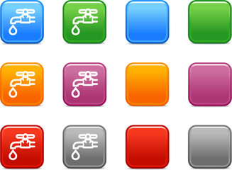 Color buttons with water valve icon