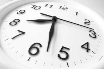 Clock with Shadows on Seamless Background