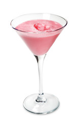 Alcoholic Cocktail with Grenadine Syrup and Cream