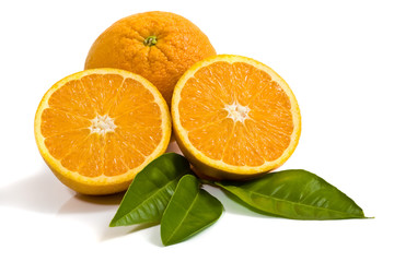 Oranges isolated on white