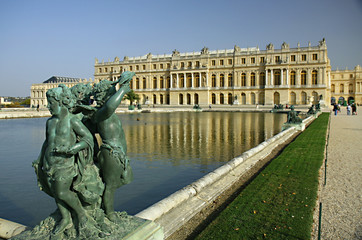 chateau de versailles,  groupe d'enfants