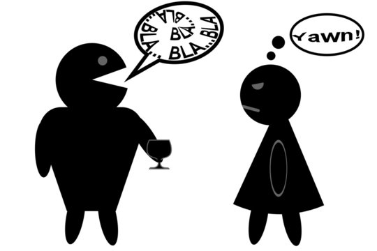 Man and Woman at Date - Yawn (without Shadow)