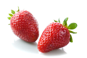Strawberry on white background