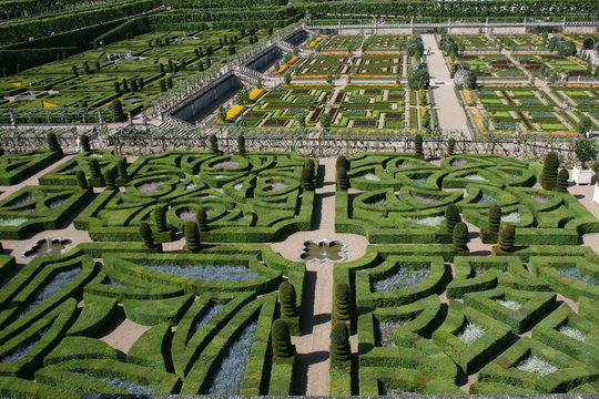Le jardin du ch&acirc;teau de Villandry (Indre-et-Loire)