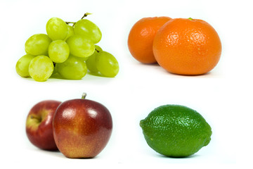 Isolated fruit on a white background
