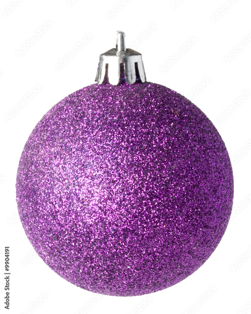 Wall mural christmas ball on a white background