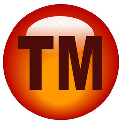 red trademark or tm web button or icon - illustration