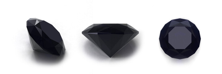 Black sapphire gems