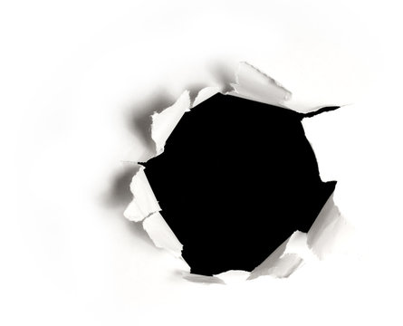 hole in the paper