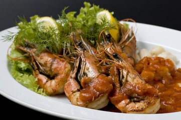 Cooked shrimp