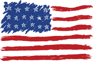 Hand Drawn American Flag