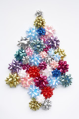 Christmas Tree made of gift bows
