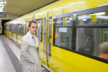 The woman missed the train