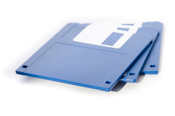 floppy disks isolated on the white