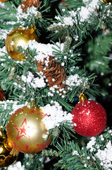 Christmas tree with shiny decoration