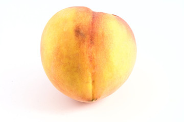 Peach isolated on white background