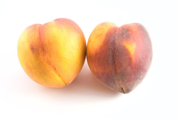 Peach isolated on white background