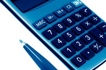 Obraz premium Business accessories on a background of diagrams