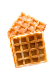waffles isolated on white background.