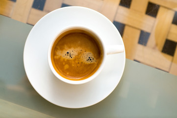 Coffee cup in cafe