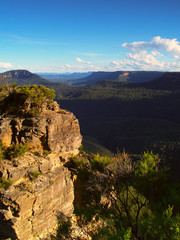 Een van The Three Sisters in de Blue Mountains, Australië