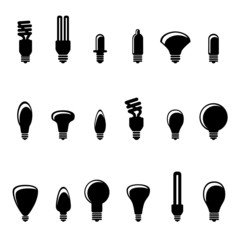 light bulb icons, logo
