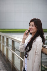 young woman with mobile phone