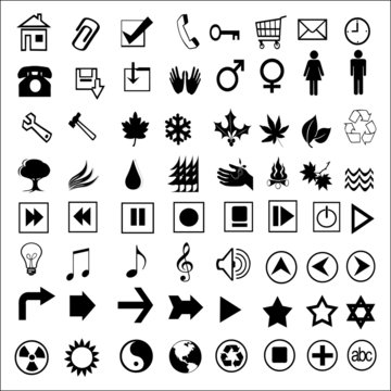 illustration of assorted web icons