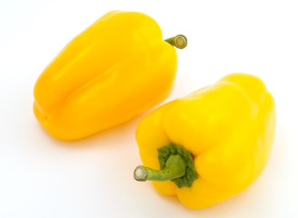 TWO YELOW PEPPERS