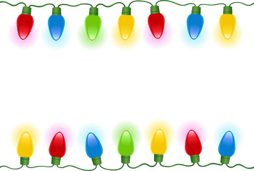Christmas lights isolated. Vector format available