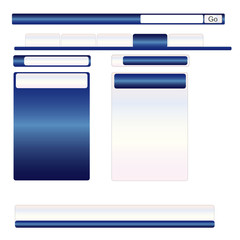 webseite layout template button set