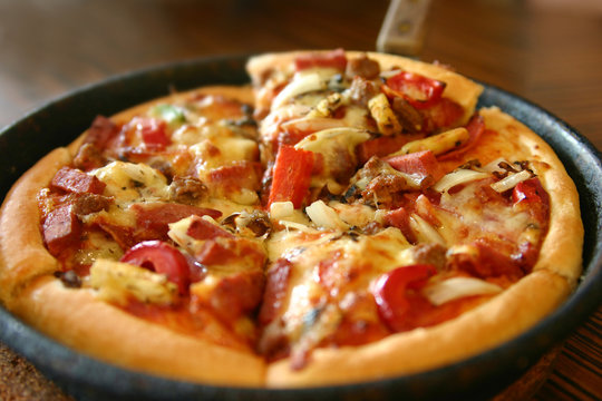 Delicious super supreme pizza