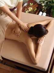getting massage in a day spa