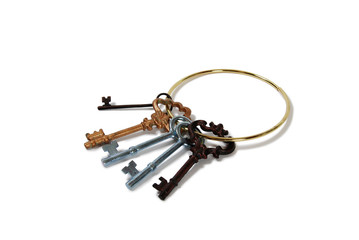 Keys representing unlocking an idea, treasure, or love