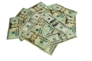 Money in the form of many large bills