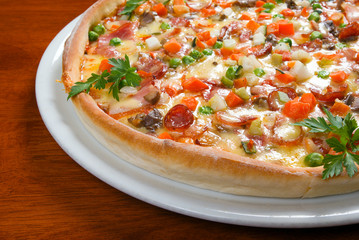 Pizza and italian kitchen. Studio. ,Close-up.