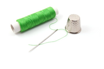 sewing kit isolated on a white background