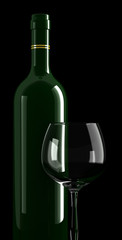 Bottle and glass of wine