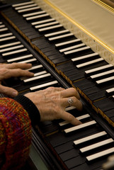Fototapeta premium Clavecin+mains
