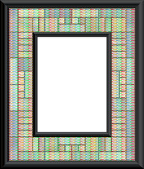 Fishes Tiled Picture Frame - with isolated clipping path