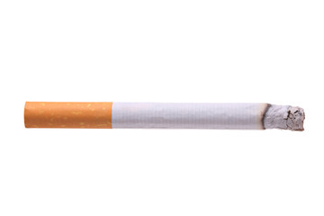 Cigarette isolated against white background